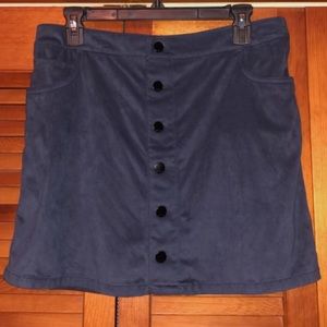 Express Button Down Mini Skirt